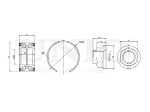 Front wheel bearing kit (without ABS) photo