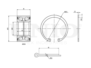 Front/rear wheel bearing kit (with ABS) photo