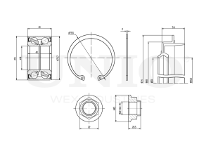 Front wheel bearing kit (without ABS) photo