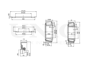 Front wheel bearing kit (without ABS) photo