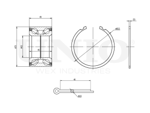 Front wheel bearing kit (without ABS) photo