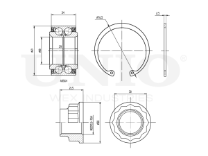 Front wheel bearing kit (with ABS) photo