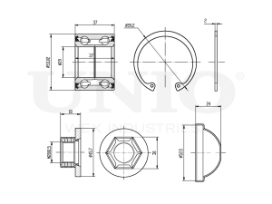 Rear wheel bearing kit (without ABS) photo