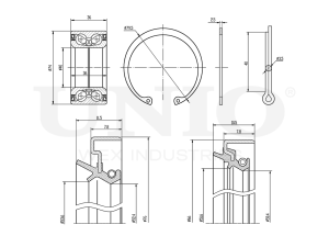 Front wheel bearing kit (without ABS) photo