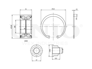 Front wheel bearing kit (with ABS) photo