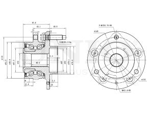 Front hub (with ABS) photo