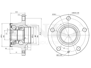 Rear hub (with ABS) photo