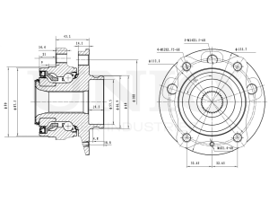 Front hub (without ABS) photo