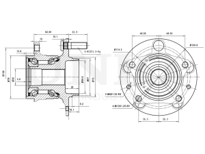 Rear hub (without ABS) photo