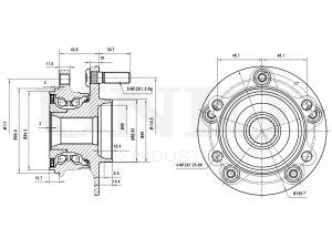 Front hub (with ABS) photo