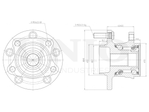 Rear hub (without ABS) photo