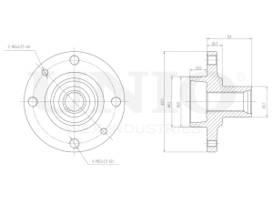 Front hub (without ABS) photo