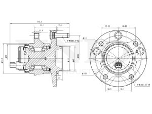 Right front hub (with ABS) photo