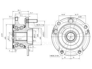 Right front hub (with ABS) photo