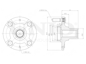 Front hub (without ABS) photo
