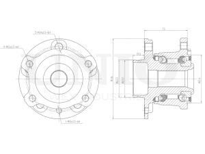 Rear hub (without ABS) photo