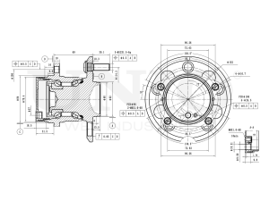 Rear wheel hub (with ABS) photo