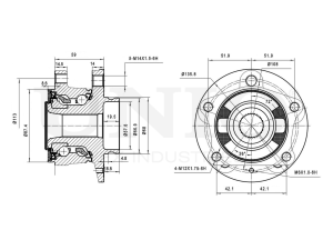 Rear hub (with ABS) photo