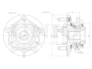 Front hub (with ABS) photo
