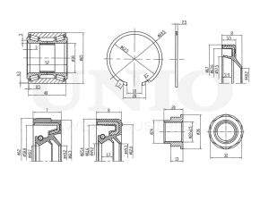 Rear wheel bearing kit (without ABS) photo