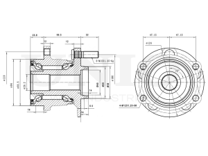 Rear hub (with ABS) photo