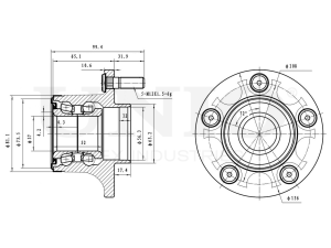 Rear hub (with ABS) photo
