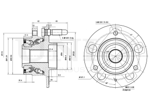 Rear hub (with ABS) photo