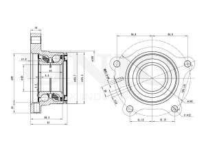 Rear left wheel hub (with ABS) photo