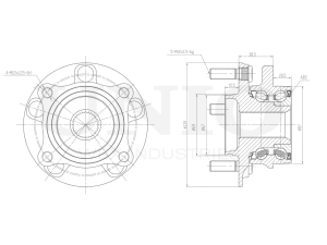 Front hub (with ABS) photo