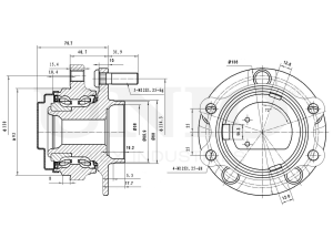 Front hub (with ABS) photo