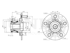 Front hub (with ABS) photo
