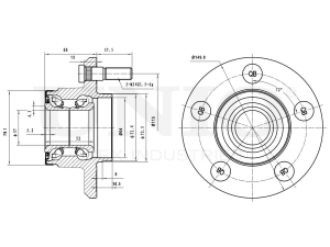 Front hub (with ABS) photo