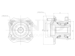 Rear hub (without ABS) photo