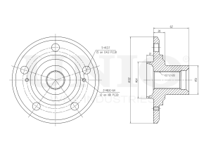 Front wheel hub (without ABS) photo