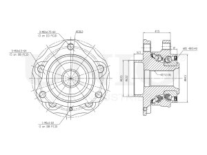 Front/rear wheel hub (with ABS) photo