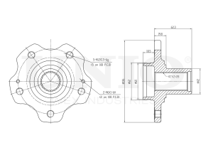 Front wheel hub (without ABS) photo