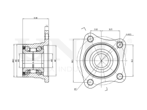 Rear hub (without ABS) photo