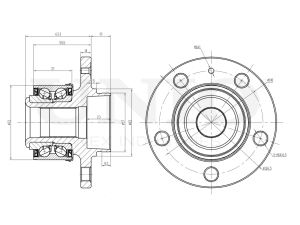Front hub (with ABS) photo