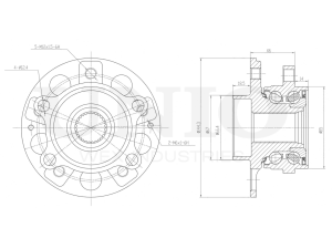 Front/rear hub (without ABS) photo