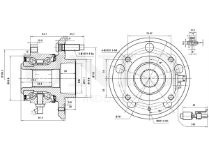 Rear hub (with ABS) photo