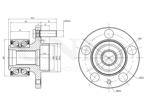 Front hub (with ABS) photo
