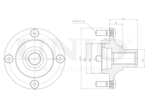 Front hub (without ABS) photo