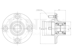 Rear hub (without ABS) photo