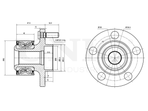 Front hub (with ABS) photo