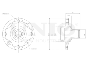 Front hub (without ABS) photo