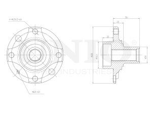 Front hub (without ABS) photo
