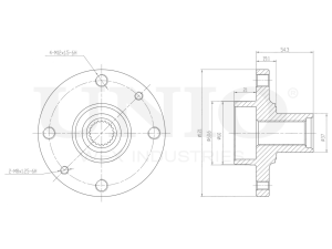 Front hub (without ABS) photo