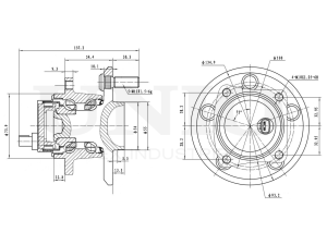 Rear hub (with ABS) photo