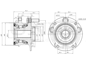 Front hub (with ABS) photo