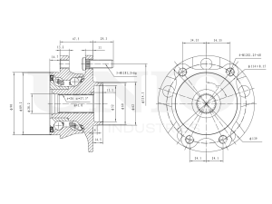 Front hub (with ABS) photo